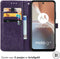 iMoshion Hoesje Geschikt voor Motorola Moto G32 Hoesje Met Pasjeshouder - iMoshion Mandala Bookcase - Paars