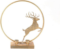 HBX Deco - Kandelaar hert l30.5b10.5h33 goud