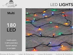 2 stuks Led outdoor 180l/18m led multi - 10m aanloopsnoer groen - b...