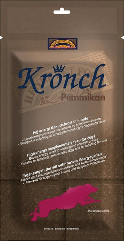 Lakse Kronch Pemmikan Energieblok 400gr - (2x200 gr repen) - Totaal 16 porties/blokjes - Energierijk dierensupplement- Ideaal voor training - Trainerssupplement