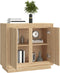 vidaXL - Dressoir - 80x34x75 - cm - bewerkt - hout - sonoma - eikenkleurig