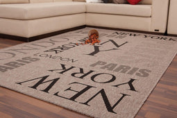 Lalee Laagpolig vloerkleed in Sisal-look – gevlochten 120 x 170 Zilver