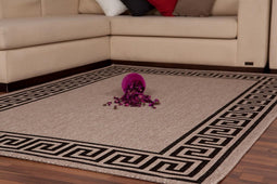Lalee Laagpolig vloerkleed in Sisal-look – gevlochten 80 x 150 Zilver