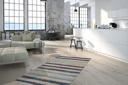 Lalee Machinaal geweven Kelim met hoogwaardige materiaalmix 80 x 150 Blauw