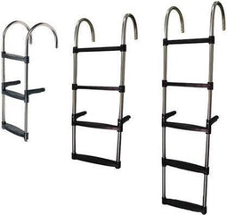 Lalizas Stainless Steel Ladder Zwart,Zilver 4 Steps