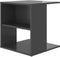 vidaXL - Bijzettafel - 45x45x48 - cm - bewerkt - hout - hoogglans - grijs