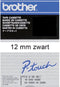 Laminated Tape for Labelling Machines Brother TC-201 12 mm x 7,7 m White/Black