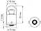 Lamp 12v 21W BA15S oranje