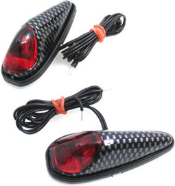 Lamp led set plak lamp rood/ huis carbon