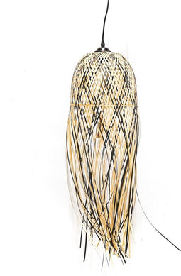 Lampenkap Bamboe-Zwart/Naturel -Ø25cm