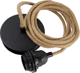 Lampfitting voor plafond - Natuur - 1 fitting zwart