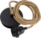 Lampfitting voor plafond - Natuur - 1 fitting zwart