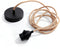 Lampfitting voor plafond - Natuur - 1 fitting zwart