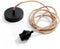 Lampfitting voor plafond - Natuur - 1 fitting zwart