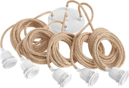 Lampfitting voor plafond - Natuur - 5 fittings wit
