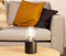 Lampvoet, cilinder, kabel met schakelaar, E27, 60 W, IP20, cement, zwart, 90 mm x 90 mm