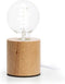 Lampvoet, cilinder, kabel met schakelaar, E27, 60 W, IP20, eikenhout, 90 mm x 90 mm