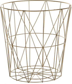 LANARK - Bijzettafel - Goud/ Lichte houtkleur - MDF