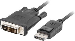 Lanberg CA-DPDV-10CU-0010-BK video kabel adapter 1 m DisplayPort DVI-D Zwart