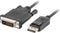Lanberg CA-DPDV-10CU-0010-BK video kabel adapter 1 m DisplayPort DVI-D Zwart