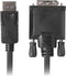 Lanberg CA-DPDV-10CU-0010-BK video kabel adapter 1 m DisplayPort DVI-D Zwart