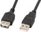 Lanberg - Lanberg USB A 2.0 male naar USB A 2.0 female verlengkabel 1,8 m zwart CA-USBE-10CC-0018-BK