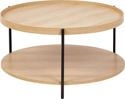LANDER - Salontafel - Lichtbruin/Zwart - Hout