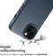 Accezz MagSafe Leather Backcover - Krasbestendig - Donkerblauw (iPhone 13)