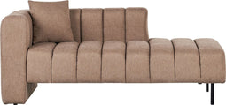 LANNILS - Chaise longue - Lichtbruin - Linkszijdig - Polyester