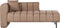 LANNILS - Chaise longue - Lichtbruin - Linkszijdig - Polyester