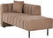 LANNILS - Chaise longue - Lichtbruin - Linkszijdig - Polyester