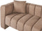 LANNILS - Chaise longue - Lichtbruin - Linkszijdig - Polyester