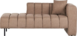 LANNILS - Chaise longue - Lichtbruin - Rechtszijdig - Polyester