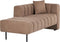 LANNILS - Chaise longue - Lichtbruin - Rechtszijdig - Polyester