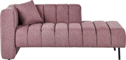 LANNILS - Chaise longue - Roze - Linkszijdig - Polyester