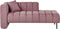 LANNILS - Chaise longue - Roze - Linkszijdig - Polyester