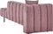 LANNILS - Chaise longue - Roze - Linkszijdig - Polyester