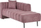 LANNILS - Chaise longue - Roze - Linkszijdig - Polyester