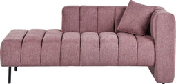 LANNILS - Chaise longue - Roze - Rechtszijdig - Polyester