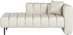 LANNILS - Chaise longue - Wit - Rechtszijdig - Vegan kunstleer