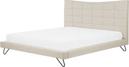 LANNION - Tweepersoonsbed - Beige - 180 x 200 cm - Polyester