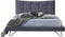 LANNION - Tweepersoonsbed - Grijs - 160 x 200 cm - Fluweel