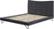 LANNION - Tweepersoonsbed - Grijs - 160 x 200 cm - Fluweel