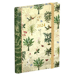 Lannoo - Agenda 2024 lannoo botanic 7d/2p 120x160 wire-o gn