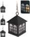 Lantaarn Decoration With Light Zwart Metaal