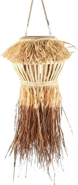 Lantaarn hang raffia naturel, 22x60 cm