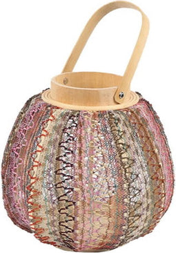 Lantaarn julie paars l, 33x31 cm