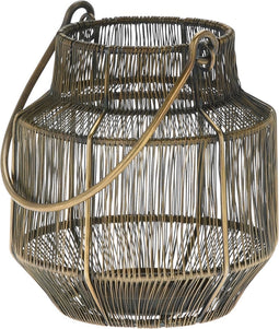 Lantaarn Metaal Draad 16X18Cm goud