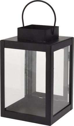 Lantaarn metaal zwart 10x10x16