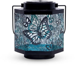 Lantaarn op zonne-energie - GARDEN ID Papillon - Ø13 h15 cm - Autonomie 8 uur - Schakelaar - Oplaadbare AAA-batterij.
